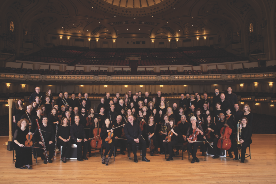 Musicians from the SLSO before Powell Hall closed. 