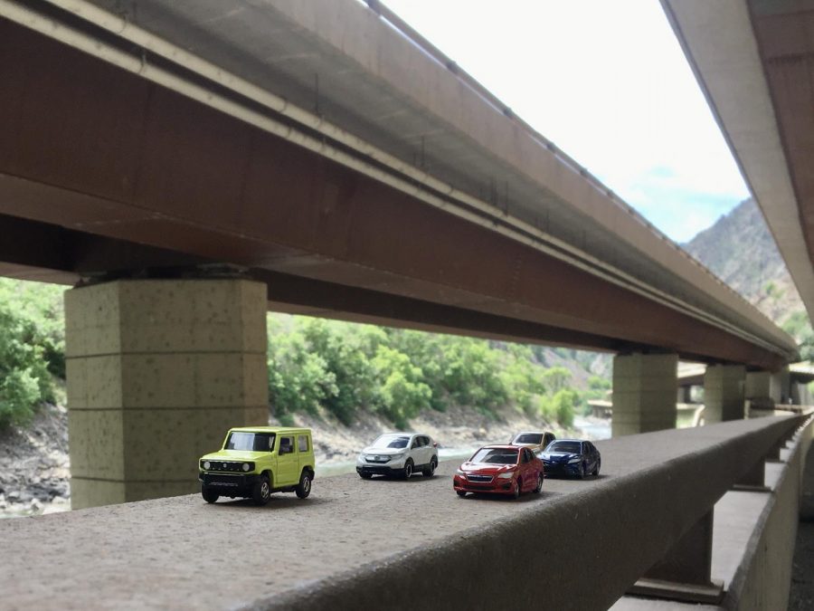 Tomica Cars under I-70 west of the Hanging Lake Tunnels