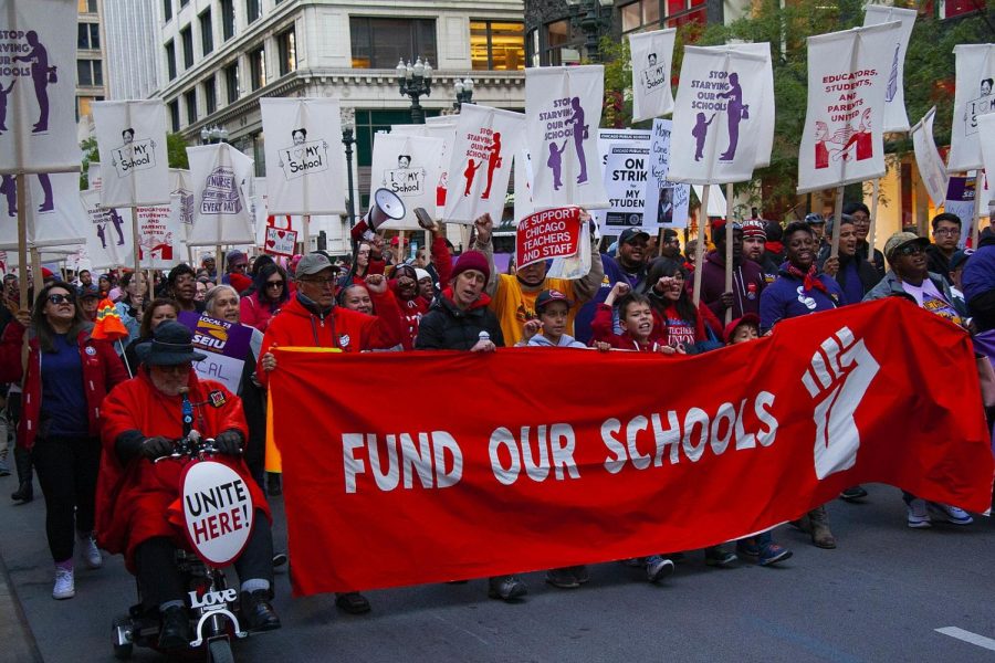 A 2019 Chicago Teachers  Union rally