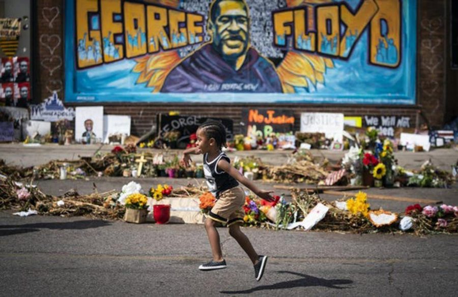 The George Floyd memorial outside Cup Foods in Minneapolis, in June 2020.