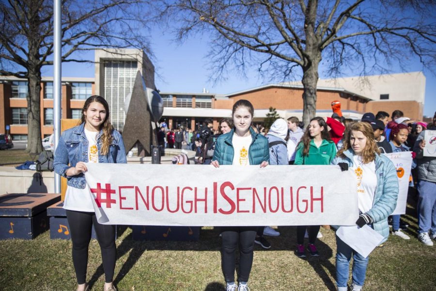 CHS students protesting gun violence in 2018