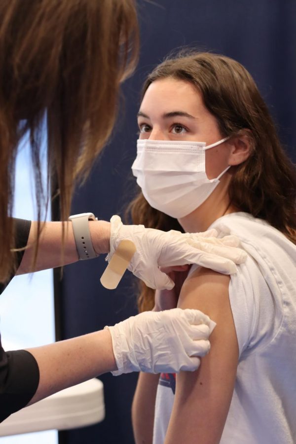 Maci Klaus (16) signed up to recieve her first dose of the Pfizer vaccine on April 21