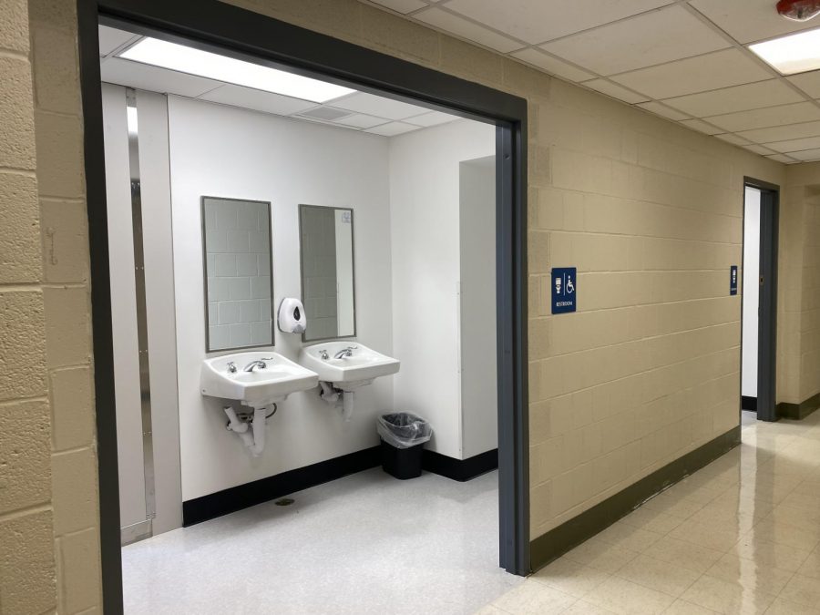 A new gender-neutral bathroom in CHSs English department, where one of the incidents occurred