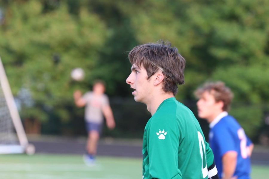 Whitmer in goal during a game against Kirkwood