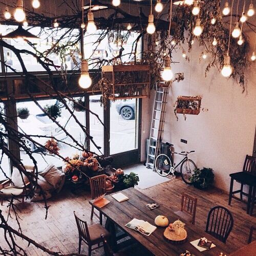 Fall coffee shop
