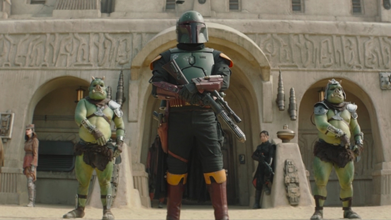 Boba Fett doing the one thing he seems good at: looking cool.