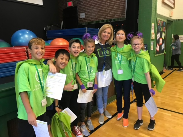 Mrs Scott with 5th grade CLAYMO leaders
