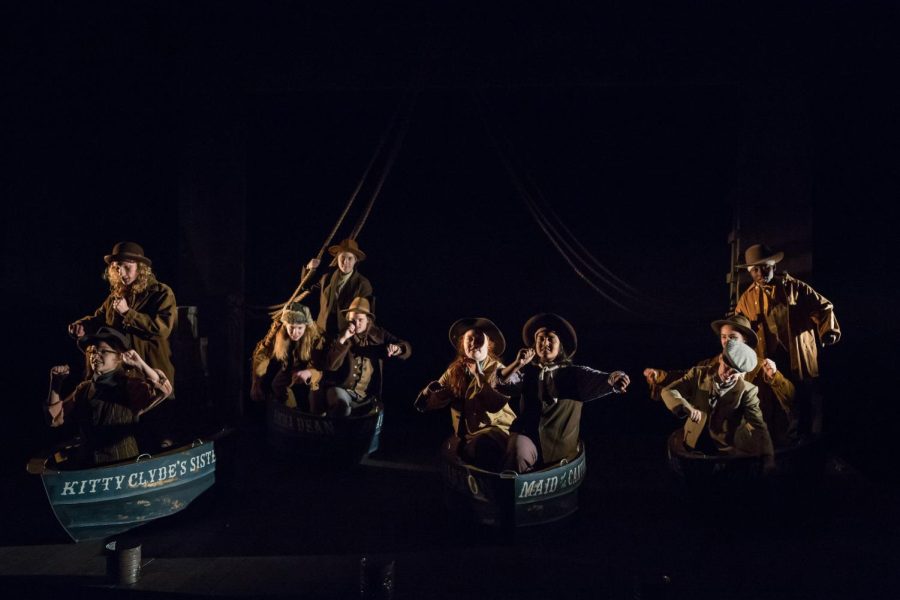 CHS production of Men in Boats, photo taken by Eric Woolsey