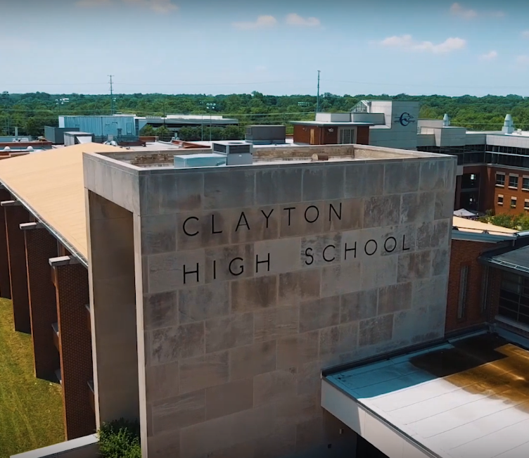 Clayton High School front. 