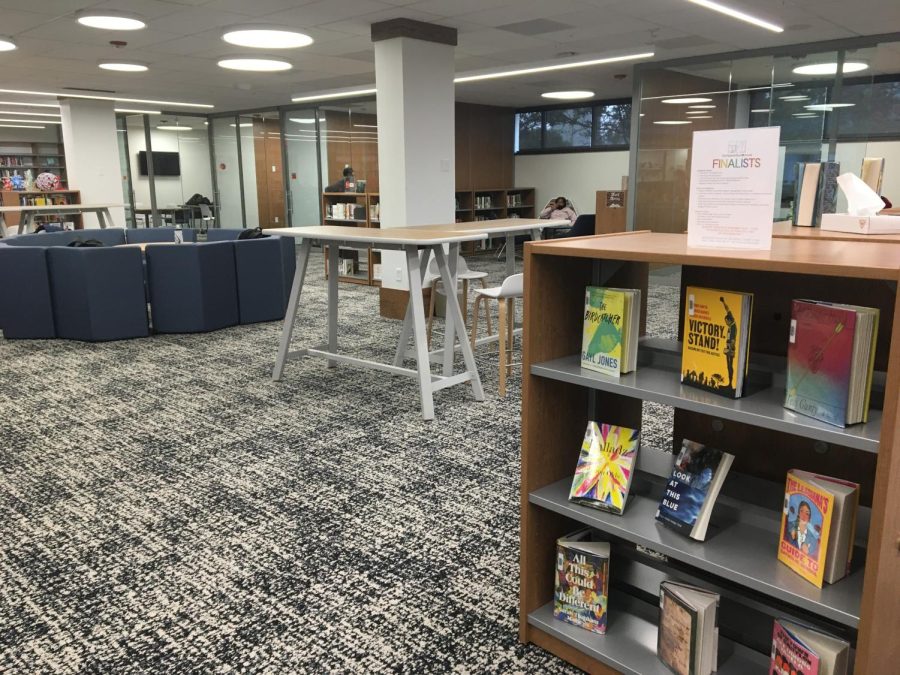 The new library offers a variety of seating options. Students utilize all of these areas.