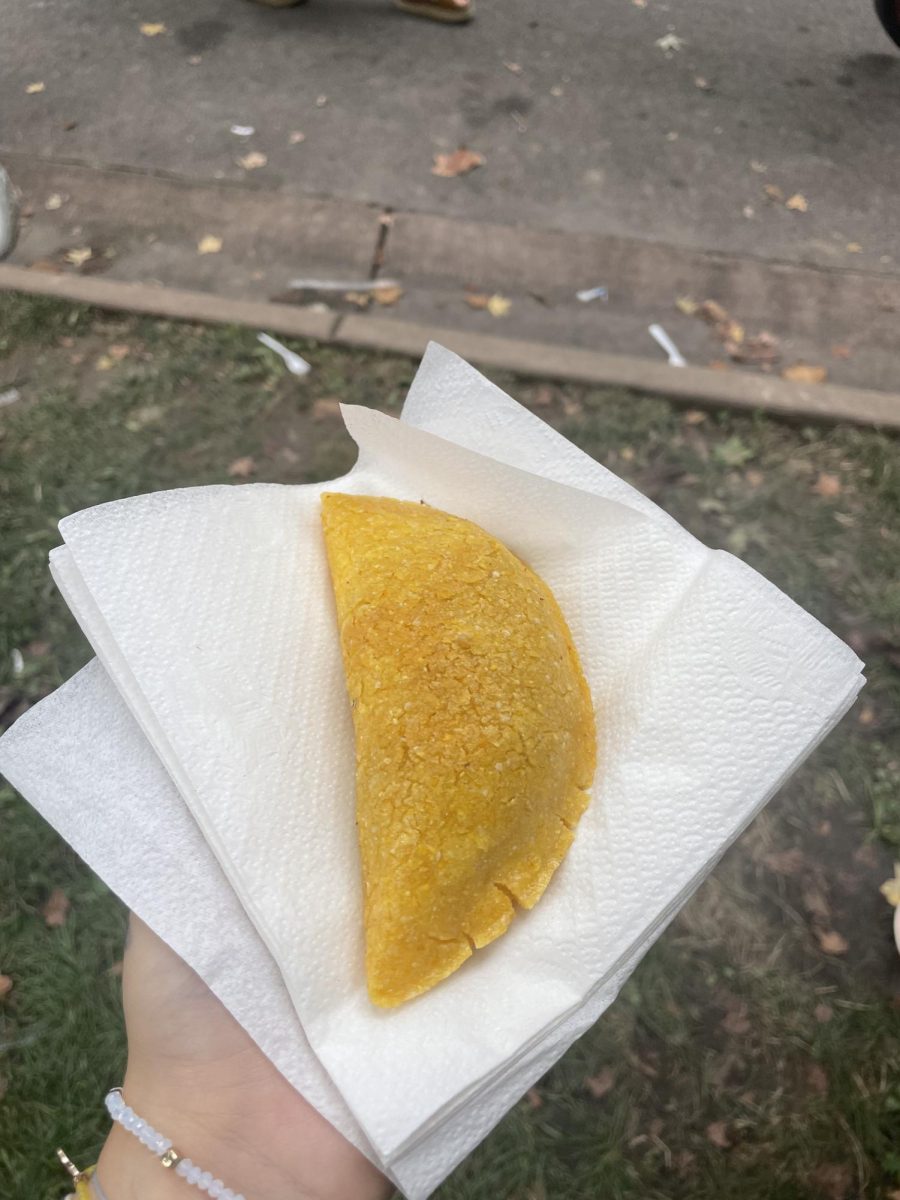 An empanada from the Colombian booth. A variety of filling options were available including ground beef, chicken and cheese. 