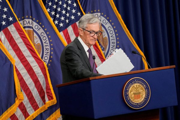 U.S. Federal Reserve Chair Jerome Powell attends a press conference, following a two-day meeting of the Federal Open Market Committee on interest rate policy, in Washington, D.C., U.S., March 19, 2025. REUTERS/Nathan Howard