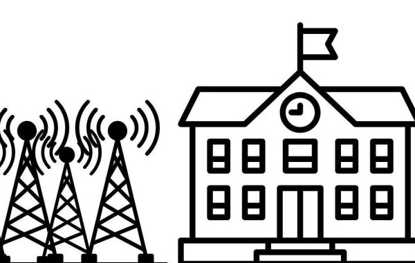 Drawing detailing the possible solution of installing cell phone towers closer to the school. 