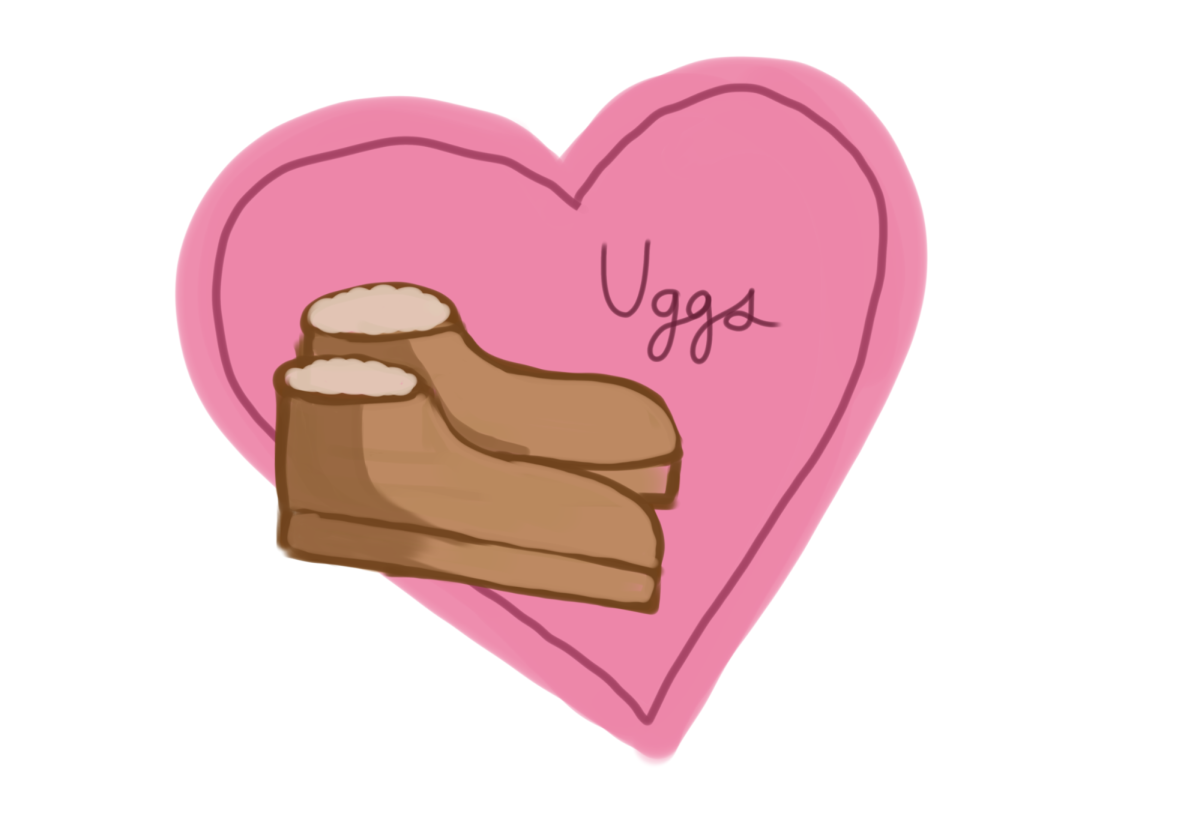 Photo illustration of a pair of Uggs that can be bought at any local department store. 