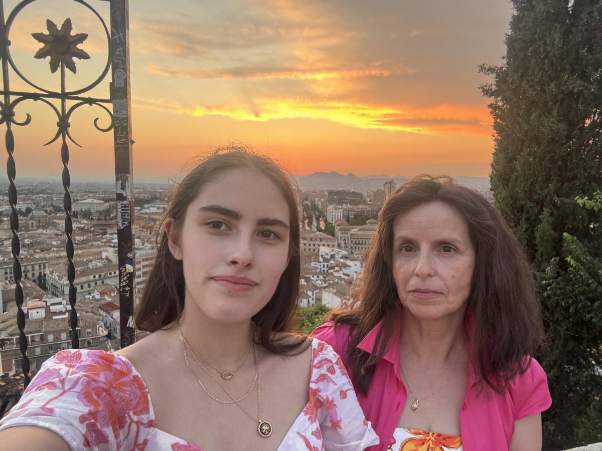 Sophomore Elise Waheed and her mother explore the historic Granada, Spain.