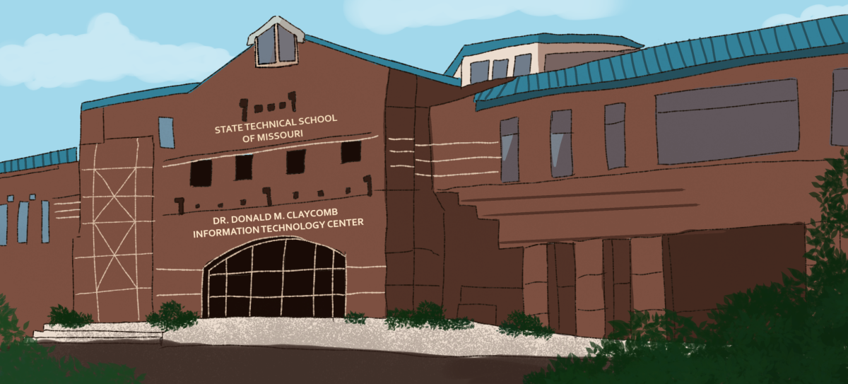 Illustration of Missouri State Tech by Kati Zustiak